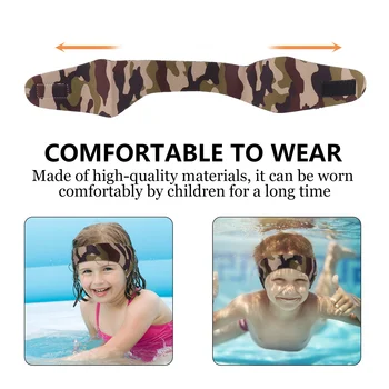 Дышащая повязка на голову для плавания, практичная повязка для защиты ушей для детей (камуфляж) - Изображение 2  