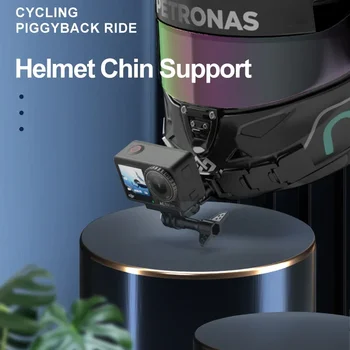 Крепление для Подбородка Мотоциклетного Шлема из трех секций, съемное Для GoPro Hero 12 11 10 9 DJI Osmo AKASO Аксессуары Для Экшн-Камеры SJCAM - Изображение 2  