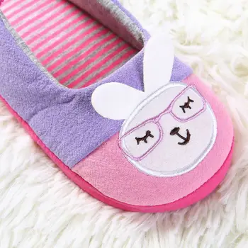 Модная весенне-осенняя детская домашняя обувь с животными, хлопковые тапочки для мальчиков и девочек, удобная домашняя обувь для пола - Изображение 2  