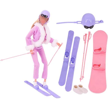 Модный спортивный набор для куклы Барби 30 см, наряд для куклы 1/6, повседневная одежда, аксессуары для кукольного домика, одежда для кукол, обувь для занятий йогой, лыжный набор - Изображение 2  