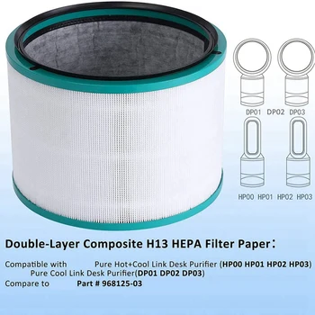 Сменный фильтр HEPA, совместимый с аксессуарами для воздухоочистителей Dyson DP01 DP02 DP03 HP00 HP01 HP02 HP03 - Изображение 2  