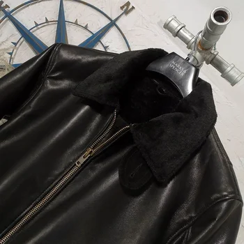 пальто из натуральной кожи со 100% мехом, мужская куртка [Обнаружение утечек со сломанным кодом] G1 Air Force Thermal Fur - Изображение 2  
