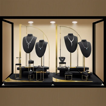 Стеллаж для выставки товаров Jewelry showcase, кольца, браслеты, элитный ювелирный реквизит, ожерелья, серьги - Изображение 2  