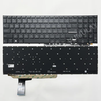 Клавиатура с Подсветкой США для Ноутбука ASUS Vivobook K1703 K1703Z K1703ZA M1702QA M1703 M1703Q M1703QA S1703 S1703QA Серебристо-Черный - Изображение 2  