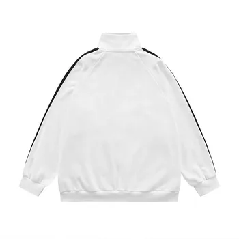 Американская винтажная мужская куртка Поло в мелкую полоску, Модный бренд, Свободные студенческие пальто для активного отдыха, Университетская куртка, Весна-осень, Новинка - Изображение 2  