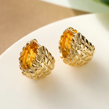 Элегантные Французские шикарные серьги-кольца для женщин и девочек, OL Light, роскошные украшения для вечеринок, свиданий - Изображение 2  