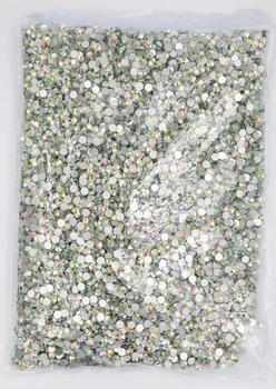 Объемная Большая упаковка кристаллов в плоской обложке, стразы AB для 3D-дизайна ногтей SS3-SS50 Стеклянные самоцветы - Изображение 2  