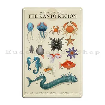 Морская жизнь от Kanto Металлическая табличка Дизайн плаката Вывеска Cinema Cave Индивидуальный жестяной плакат-вывеска - Изображение 2  