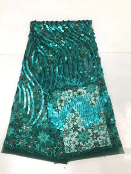 Продажа высококачественной гипюровой кружевной ткани Африканская шнуровая кружевная ткань для нигерийских французских кружевных тканей женское вечернее платье CD20 - Изображение 2  