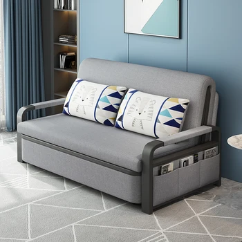 Раскладной диван-кровать, для ленивых, для одного или двух человек, обеденный перерыв, офисный, бытовой, раскладная кровать из массива дерева - Изображение 2  