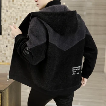 Меховое осенне-зимнее пальто, мужская одежда из утолщенной шерсти енота, теплая ветровка, мужская зимняя одежда - Изображение 2  
