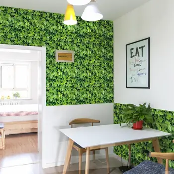 45 *100 см Наклейки на стену с рисунком зеленых листьев Самоклеящиеся Обои Фреска для столовой Спальни гостиной Челнока - Изображение 2  
