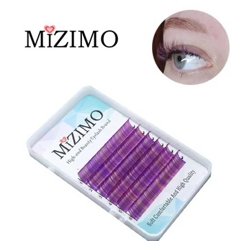 MIZIMO Neue Farbe Pfropfen Wimpern 0,07/0,1 8-15MM Multi-farbe gemischt persönlichkeit wimpern verlängerung - Изображение 2  