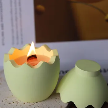 Креативная банка для яиц-свечей, силиконовая форма, ящик для хранения в форме яйца, Гипсовая форма для заливки эпоксидной смолы, Поделки для семейного праздника, поделки - Изображение 2  