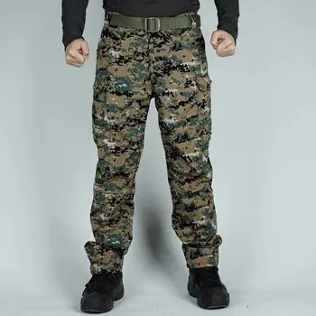 Быстросохнущие Уличные военные брюки с несколькими карманами, Эластичные Тактические брюки, водонепроницаемые Повседневные брюки-карго размера Плюс 6XL, мужская одежда - Изображение 2  