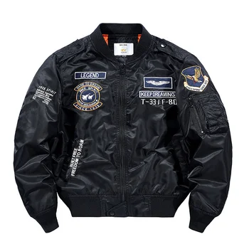 Военно-тактическая мужская армейская куртка-бомбер MA-1, бейсбольная куртка пилота колледжа ВВС, водонепроницаемое зимнее пальто для мужчин - Изображение 2  