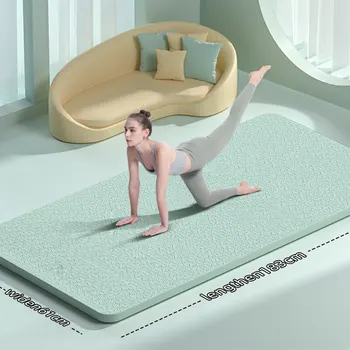 Коврик для йоги толщиной 10 мм, противоскользящий, коврик для фитнеса пилатес, экологически чистый, устойчивый к разрывам женский коврик для йоги - Изображение 2  