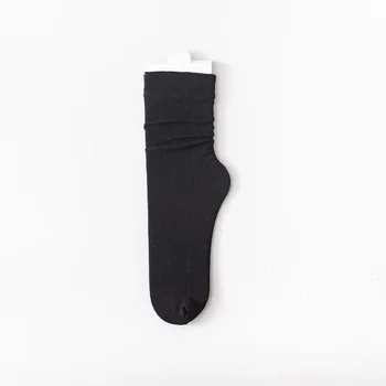 Носки средней длины, носки для удержания, женские белые носки, ворсовые носки, чистый цвет, весна, лето, осень, хлопковый мягкий длинный носок - Изображение 2  