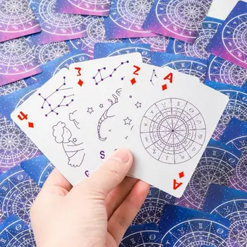 Колода для игры в покер 12 покеров Constellations, игральные карты с хорошей прочностью, бумажные карты для покера, принадлежности для вечеринок для свадеб - Изображение 2  
