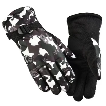 Теплые лыжные перчатки с противоскользящим дизайном, запястье можно подтягивать и расслаблять для лучшей посадки, очень подходящие Теплые и легкие - Изображение 2  