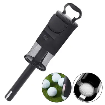 Сумка-ретривер для мячей для гольфа, снаряжение для гольфа, вмещает до 70 мячей, подборщик мячей, сумки для гольфа с карманом и держателем тройника - Изображение 2  