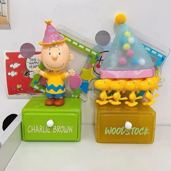 Miniso Blind Box Snoopy Party Time Series Орнамент, модель, аниме Фигурка, Коллекция игрушек, украшение для детского праздника, подарок - Изображение 2  