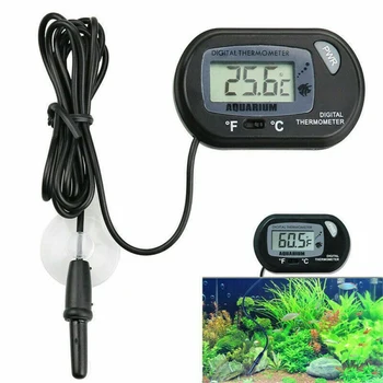 1/2 шт. + 70 ℃ Цифровой термометр для аквариумных рыб с присоской Датчик температуры Метр Тестер Измерение термометра - Изображение 2  
