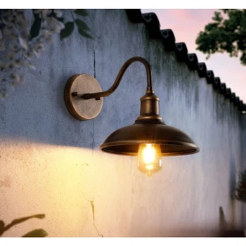 Американский Ретро-Ностальгический Уличный светильник Настольная лампа для внутреннего двора, настенный светильник для балкона, Наружный Настенный Светильник - Изображение 2  