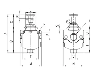Индивидуальный Запирающийся Трехходовой клапан Kangmaosheng CAMOZZI MC104-V01 с ручным управлением Kangmaosheng M238-V01 - Изображение 2  