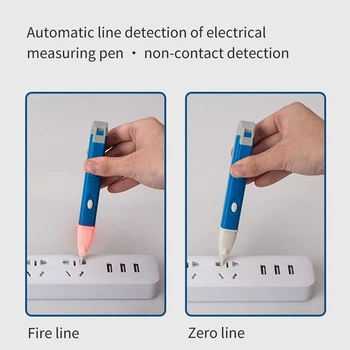Измерительная ручка 1AC-D Бесконтактная Индуктивная Измерительная ручка Многофункциональное Обнаружение Электрик, Проверяющий Электричество - Изображение 2  