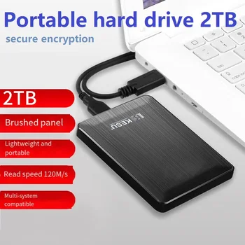 Портативный жесткий диск 2 ТБ, 1,5 ТБ USB3.0 С защищенным шифрованием, 2,5-дюймовый Модный внешний инструмент для хранения данных, файл резервной копии жесткого диска - Изображение 2  
