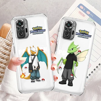 Чехол для Телефона Pokemons Dragonite Snorlax Art Для Xiaomi Redmi Note 12 11E 11S 11 11T 10 10S 9 9T 9S 8 8T Pro Plus 5G Прозрачный - Изображение 2  