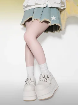 Модные женские туфли на высоком каблуке в готическом стиле Y2K С Металлическим украшением и круглым носком на шнуровке, Весенне-осенняя Модная обувь на платформе для девочек - Изображение 2  