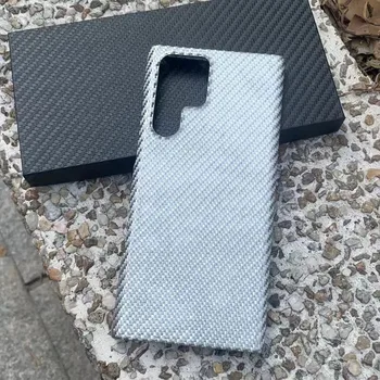 Чехол из настоящего углеродного волокна для Samsung S22 Ultra из ультратонкого арамидного волокна, защитный чехол для задней панели мобильного телефона, чехол для сумки, оболочка - Изображение 2  