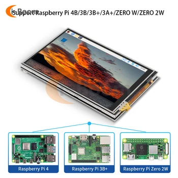 3,5-дюймовый Сенсорный Экран Для Raspberry Pi 4B 125 МГц SPI ЖК-дисплей С разрешением 450 * 320 FBCP Программный драйвер С двойным экраном - Изображение 2  