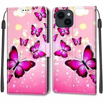 Прекрасный чехол-бумажник с бабочкой для Samsung Galaxy S22 Plus S23, ультрамагнитный кожаный флип-слот для карт, защитная задняя крышка телефона - Изображение 2  