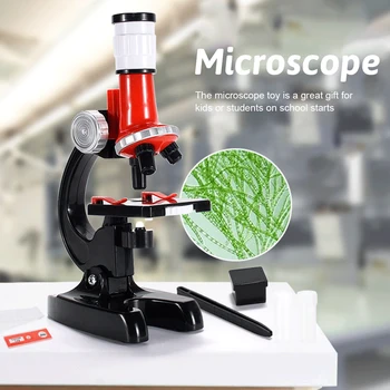 8 шт. с предметным стеклом для научного эксперимента, биологическим зажимом, Подарочным набором для микроскопа для детей и студентов с регулируемым углом наклона - Изображение 2  