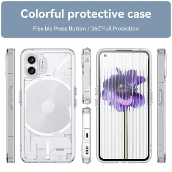 Красочный прозрачный прочный защитный чехол-бампер для Nothing Phone 2, противоударный сверхпрочный чехол Defender Cover Fundas Capa - Изображение 2  