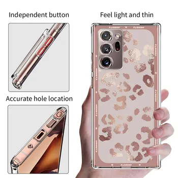 Модный Чехол с Леопардовым Принтом для Samsung Galaxy Note 20 Ultra 5G 10 Plus 9 8 10 Lite TPU Прозрачный Мягкий Чехол Для Телефона S23 S22 S21 - Изображение 2  