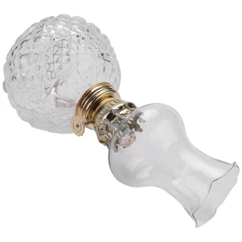 2X Керосиновая лампа для помещений, классическая керосиновая лампа с абажуром из прозрачного стекла, товары для дома и церкви - Изображение 2  