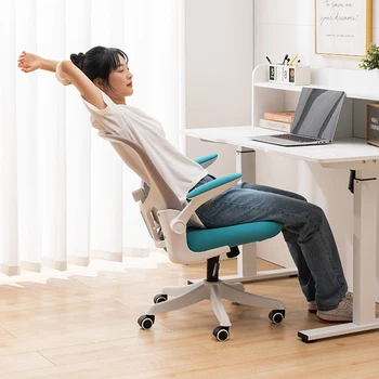 Поворотное Игровое кресло Компьютерное кресло Mesh Lazy Эргономичное кресло Accent Rolling Study Chair Дизайнерская мебель Cadeira для геймеров - Изображение 2  