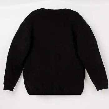 Новинка зимы 2023, Утолщенный кардиган, свитер для женщин, теплая черная универсальная верхняя одежда с длинными рукавами - Изображение 2  