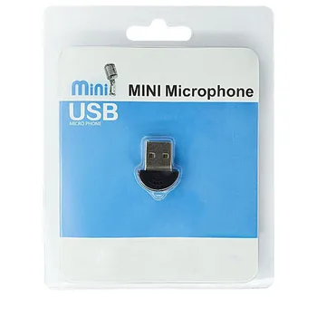 Микрофон USB Микрофон Студия звукозаписи Крошечный 10*8*0.5 см Аудио с защитой от шума Черный Компьютер для ноутбука Всенаправленный - Изображение 2  