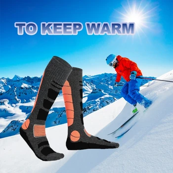 1 Пара лыжных носков с супинатором для сноуборда, теплые толстые зимние компрессионные носки, прямая поставка - Изображение 2  