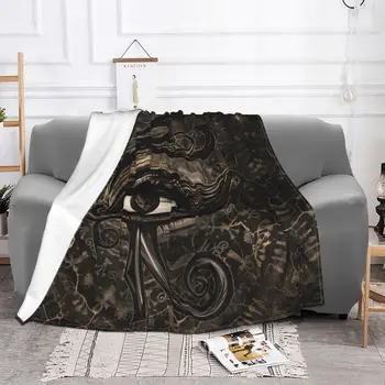 Покрывало из флиса для дивана, Египетский Глаз Гора, теплые Фланелевые одеяла с цифровым рисунком Wadjet для кровати, домашнее стеганое одеяло для дивана - Изображение 2  