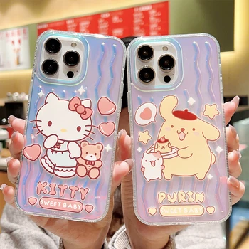 Симпатичный чехол для мобильного телефона Sanrio Hello Kitty Apple 14Promax, устойчивый к падению, чехол для телефона в стиле My Melody 13Pro с рисунком 13 12 в стиле девочки - Изображение 2  