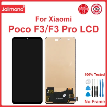 Замена Экрана дисплея Poco F3, для Xiaomi Poco F3 M2012K11AG ЖК-дисплей Цифровой Сенсорный экран с рамкой для Poco F3 Pro - Изображение 2  