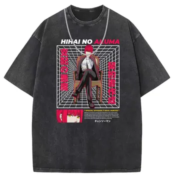 Футболки Hihai No Akuma, Человек-охотник на дьяволов, Выстиранная футболка с длинным рукавом, одежда для взрослых с принтом, Лучшие свитшоты - Изображение 2  