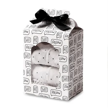 Упаковка для окон из ПВХ Подарочная бумажная коробка Для конфет, кексов, печенья Бумажная коробка для упаковки с пластиковым окном 10шт - Изображение 2  