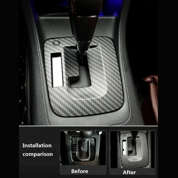 для Subaru XV 2012-2014 Ручка переключения передач автомобиля, наклейка на панель, отделка, декор, рамка, наклейка, аксессуары, матовое углеродное волокно - Изображение 2  